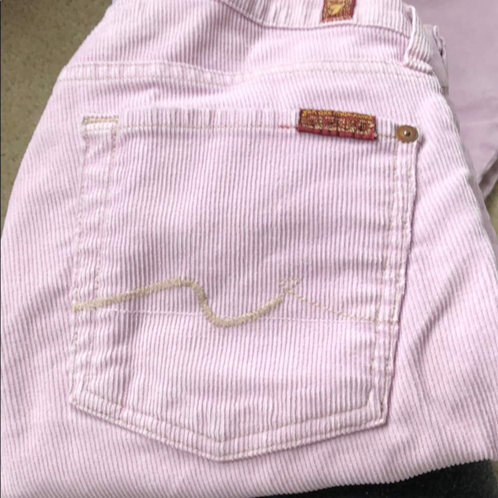 7 for all mankind Pink corduroy pants size 28